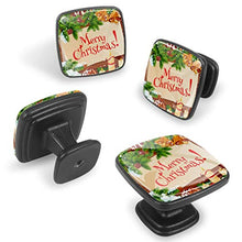 ghirlanda di albero con campana di Babbo Natale sul biglietto di auguri in legno Pomelli per Porta 4 Pezzi Manopole per Mobili da Cucina Pomelli per Mobili Pomelli Per Cassetti/Cucina/Armadio Antichi