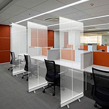 LHDQ Schermi Protettivi Trasparenti, Divisore Pop Up in Plastica, Schermo di Protezione da Starnuti, Stand Alone, Senza Strumenti Necessari, 80 * 200Cm