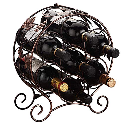 LHQ-HQ cremagliera del Vino Supporto del Vino 7 Bottiglie Free Standing controsoffitto Metallo Wine Rack da Tavolo Vino Bagagli titolari Stand