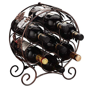 LHQ-HQ cremagliera del Vino Supporto del Vino 7 Bottiglie Free Standing controsoffitto Metallo Wine Rack da Tavolo Vino Bagagli titolari Stand