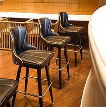 Sgabelli da bar Sedia da pranzo Poltrone Sedie da bar in ferro Cucina Colazione Sedia da pranzo Sedie alte stile retrò Sedia da bancone con sedile in pelle PU Sgabello da bar con schienale alto p