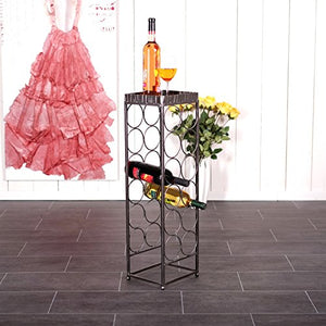 DESIGN PORTA BOTTIGLIE DI VINO "PROVENCE" | grigiore, metallo, 78 cm | per 12 bottiglie