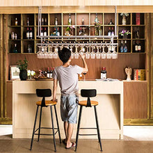 Portabottiglie Scaffale in Vetro per Vino Scaffali sospesi per soffitto Scaffale in Vetro, Decorazione retrò Industriale Montato a Parete Scaffale per Bicchiere da Vino Soggiorno Mobili da Bar