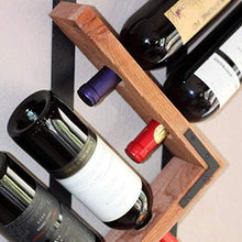 N/A SHJYX Wine Rack, Vintage Legno Solido Ferro battuto Hanging Coppa Creativa Hanging Coppa Rack, Struttura di Supporto