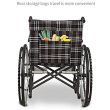 Sedia A Rotelle Leggera E Facile da Usare con Braccioli Lunghi E Poggiagambe per Un Comfort Extra, Sedia A Rotelle Portatile Pieghevole con Borsa Posteriore A