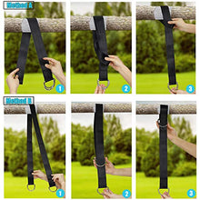 Cinghie Per Amaca All'aperto Lungo 150cm Impermeabile Kit Altalena Albero Appeso con 2 Tappetini di Protezione Dell'albero e 2 D-Ring Contiene Fino a 500kg per Amache e Altalene da Campeggio