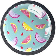 Frutta esotica Dragon Lemon Fruit Fruits Pomelli per Porta Set di 4 Pomelli per Mobili Manopole per Cassetti Cucina Armadio Vetro
