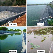 GDMING Fodere per Laghetto, Protezione Solare Rinforzata Resistenza alla Perforazione HDPE Geomembrana Plastica Panno Impermeabile per Giardino Piscine Paesaggistiche, 44 Taglie