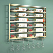 Portavini Portabottiglie in Ferro A Parete, Portabicchieri da Vino, Portabottiglie Multifunzionale per Ristorante in Soggiorno, Espositore