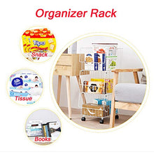 Scaffale stoccaggio in acciaio carbonio 3 ripiani, cestello multifunzione per scaffalature, contenitore per ripostiglio stoccaggio per cucina domestica con ripiano Carrello rotolamento per rotelle