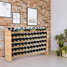 MAMI | Cantinetta Vino in Legno | Portabottiglie da Terra 2 Varianti da 28 o 72 Bottiglie | Cantina Scaffale 100% Made in Italy