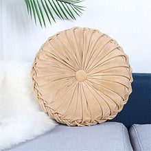 Pillowcase Cuscino per Sedile Rotondo, Cuscino Decorativo per Divano Cuscino per Pavimento, Usato per Divano da Ufficio e Famiglia, 33 cm (Cammello)