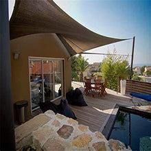 TRITTHOCKER Tenda a Vela, in Poliestere Oxford Stoffa Impermeabile, Patio con Giardino Piscina Vela Tenda,4x4x5.7m