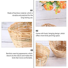 Yardwe 7Pcs di bambù Nido di Uccello Handmade Nido di Uccello con Ganci Colibrì Casa Canarino Rondine Finch di Pasqua Rustico Casa Colonica di Nidificazione Decorazione