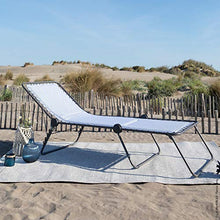 Lafuma Lettino, Pieghevole con schienale regolabile, Sospensione a lacci, Siesta L, Batyline, Blu, LFM2293-8547