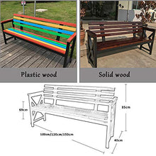 Sedia da giardino Park Seat Panca da giardino in metallo per esterno, Sedia con struttura in ferro Panchina decor portico / cortile / prato Mobili da giardino per esterni per 2-3 persone
