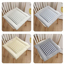 eewopjkj Set di 4 Cuscini per sedie Cuscini per sedili Cuscini per Sedia Cuscino per Schienale Alto Cuscino per Sedia da Giardino in Cotone e Lino con Orlo Design con Cravatta Cuscino per Sedile a s