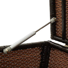E E-NICES Baule da Giardino in Polyrattan 200x50x60 cm Marrone