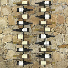 Portavini da Parete, Scaffale Vini Scaffale a Parete in Ferro verniciato a polvere per 20 Bottiglie Supporto Bottiglie Porta Bottiglie, 27 x 9 x 126,2 cm