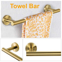 Accessori da bagno in acciaio inox 304 set da tre pezzi appendiabiti da appendere set di cremagliera porta carta igienica porta asciugamani portasciugamani accessori da bagno,D'oro,Set