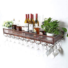 L.TSN Portabottiglie per Vino Portabicchieri a Testa in Giù Portabicchieri Creativo Portabottiglie da Parete Continentale Portabottiglie Industriale Portabottiglie per Vino a soffitto (Dimensioni: