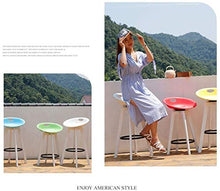 JXXDDQ - Sgabello portatile da bar per la colazione, il pub, la cucina, la sala da pranzo, il bancone moderno con struttura in legno massiccio in polipropilene (colore: giallo, dimensioni: 63 cm)