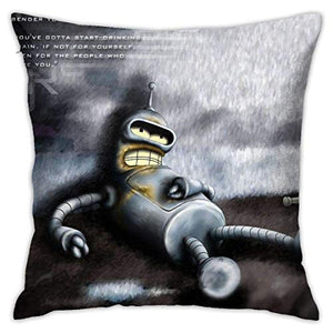 nxnx Futurama - Elegante federa per cuscino per la stanza dei bambini, per la casa, il divano, la federa decorativa per cuscino decorativo per interni ed esterni, 45 x 40 cm