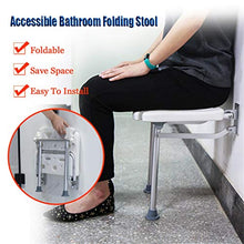 GLJMTY Sedile da Doccia Ribaltabile con Gambe Sgabello da Bagno da Bagno Panca A Muro