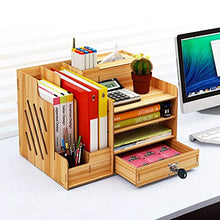 Schedario Classificatore Verticale File Cabinet, cartelle multifunzionale da tavolino di legno solido a più strati, file di Office Cassetto Tipo A4 con la serratura Data Storage Scaffale, file dati de