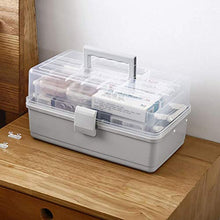 Medicine Cabinet 3 strati scatola portatile 34 X 18 17.5cm grigio
