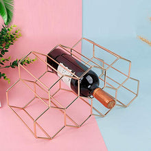RG-FA - Contenitore per bottiglie di vino a nido d'ape in metallo moderno