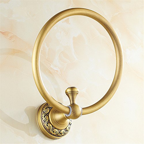 Portasciugamani vintage in puro rame scolpito di alta qualità asciugamano portasciugamani ad anello portasciugamani semplice portasciugamani diametro 17cm