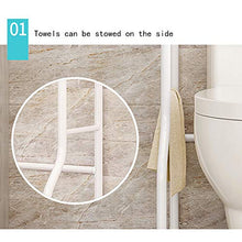 Yangyang Scaffale Bagno Scaffale Bagno e WC, Mobile sopra Toilettes, Ripiani di Lavatrice, Scaffale Salvaspazio con Mensole Organizer, 3 Ripiani, 61cm × 37cm ×151cm, Bianco
