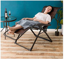 YEXINTMF Sdraio Imbottito gravità Zero Lounge Chair Patio Pieghevole, Ampliata Bold Piazza Il Doppio Tubo di Pranzo