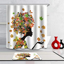 LIYAN Combinazione Bagno. Immagini Chiare E Colori Vivaci Rendono Il Tuo Bagno Pieno di Vita. Accessori da Bagno. Foglie d'Acero. La Farfalla. Ragazza.