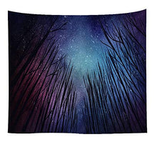 Daesar Arazzo Divano, Arazzi da Parete Camera da Letto Foresta del Cielo Stellato Nero Telo da Mare 150x150CM Arazzo Poliestere