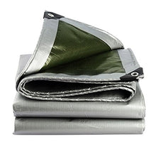 MTYLX Grande Tela Cerata Resistente, Teloni, Verde e Argento, Più Misure, 180 G/M², Teloni Protezione Solare Impermeabile Isolamento Termico Addensare Tessuto per Tessitura Di Plastica per Esterni,
