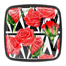 Wildflower rose flower pattern in a watercolor style Pomelli per Porta Set di 4 Pomelli per Mobili Manopole per Cassetti Cucina Armadio Vetro