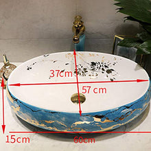 HEIFEN Lavabo, lavabo, Arte Astratta Ovale sopra lavabo controsoffitto lavabo Bagno casa Piazza Arte Classica, Semplice Stile 57 * 17 * 15 cm Large Oval - No Pattern