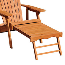Outsunny Sedia a Sdraio Adirondack da Giardino Pieghevole Regolabile con Poggiapiedi 70 x 175 x 98cm