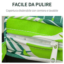 Outsunny Set di 2 Cuscini per Dondolo e Panchine in Poliestere per Arredamento da Esterno e Casa, 120x50x5cm Verde