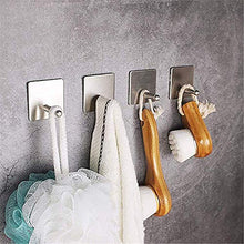 Gancio bagno cucina 4 pezzi ganci adesivi impermeabile fissato al muro ganci cremagliera bagno in acciaio inox asciugamano accappatoi casa ufficio cappotto cappello chiavi borse ganci organizer Gancio