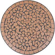 vidaXL Tavolo da Giardino con Mosaico 60 cm con 2 sedie Colore Terracotta