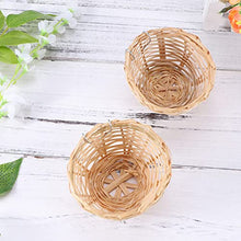 Yardwe 7Pcs di bambù Nido di Uccello Handmade Nido di Uccello con Ganci Colibrì Casa Canarino Rondine Finch di Pasqua Rustico Casa Colonica di Nidificazione Decorazione
