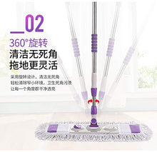 SSAYY Mop 65Cm Pulitore Spazzatrice Starter Kit Mop Asciutto E Bagnato per La Pulizia di Pavimenti in Legno Manico Telescopico Mop Piatto Rotazione di 360 Gradi