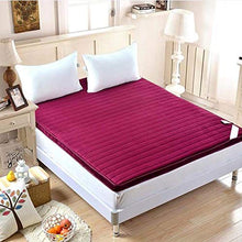 YOLL Materasso Singolo Matrimoniale 90x200~180x200cm futon Pieghevole e Arrotolabile Materassi da Terra futon Trapuntato salvaspazio tessuto Antiacaro futon bambini/Red / 90 * 190cm