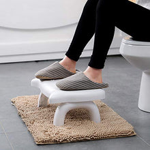 HHJS Sgabello da Toilette Pieghevole, Enow Sgabello Pieghevole ultifunzione da 7 Pollici di Altezza per WC, Comodo e Compatto Sgabello per WC, Creativo poggiapiedi Antiscivolo per WC