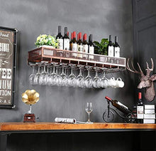 DJSMjbj - Portabicchieri da Parete in Stile Europeo, Supporto per Bottiglie di Vino Vintage, Ottone, 80 x 35 cm