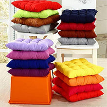 Set di 6 cuscini per sedie con nastri, 40 x 40 x 5 cm, per interni ed esterni (diversi colori a scelta) (giallo)