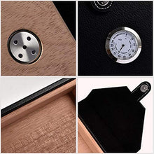 Humidars Cigar Humidor - nuova di alta qualità mini portatile in legno di sigarette in pelle Cigar Humidor contenitore della scatola di immagazzinaggio cassa nera for 8/10 Cigar mantenerlo fresco .Sca